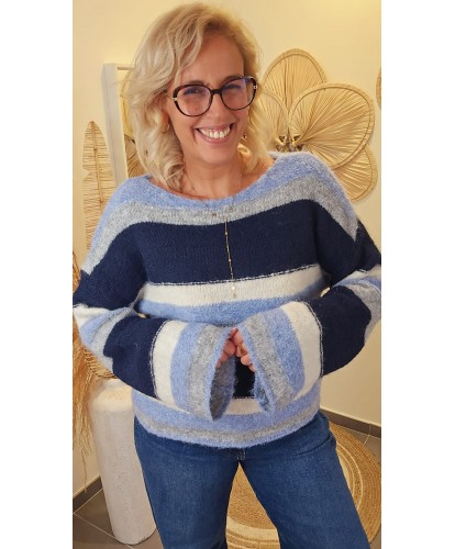 Pull Cosy Rayures Boréales – Madeleine
