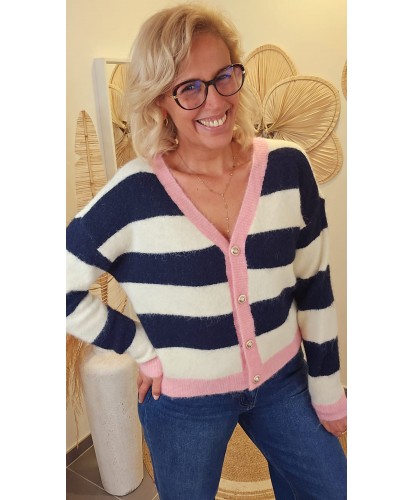 Cardigan Rayé Douceur Candy...