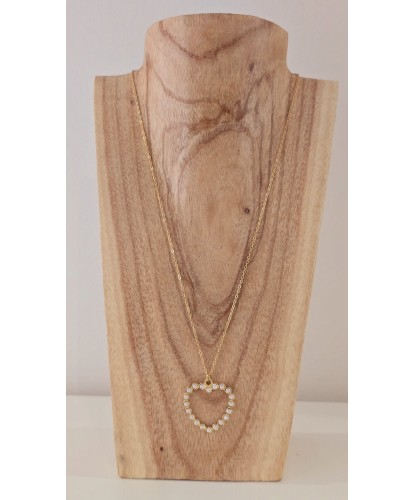 Collier Acier Doré “Cœur...