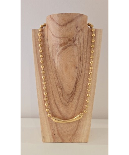 Collier Acier “Golden Sphere”