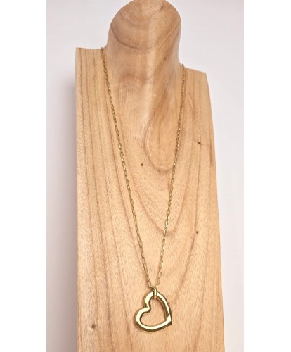 Sautoir Acier Cœur Intemporel
