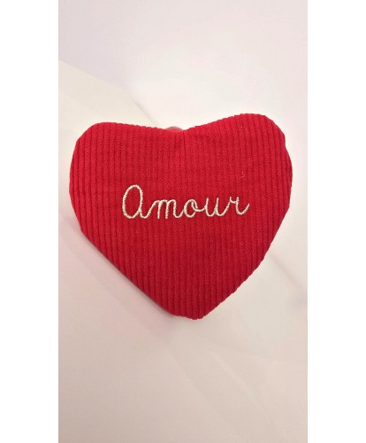 Porte-Monnaie Velours Côtelé  “Amour"