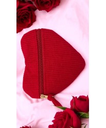 Porte-Monnaie Velours Côtelé  “Amour"