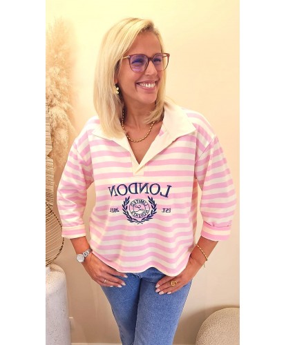 Polo “Pink Riviera” - Lola