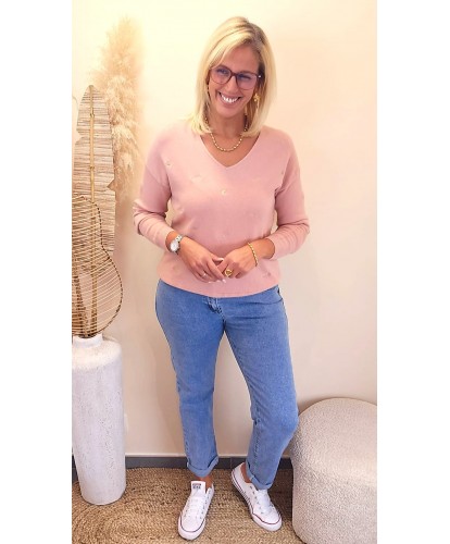 Pull Rose Poudré “Amour Discret” - Valentine