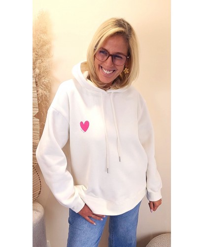 Sweat “Cœur Signature Rose” - Elisa