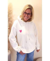 Sweat “Cœur Signature Rose” - Elisa