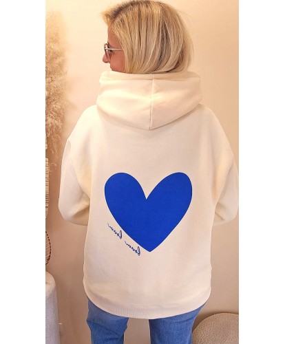 Sweat “Cœur Signature Bleu” - Elisa