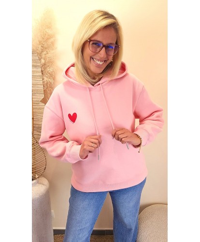Sweat “Cœur Signature Rouge” - Elisa