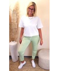 Pantalon Pastel Green Fluide & Confort - Margot