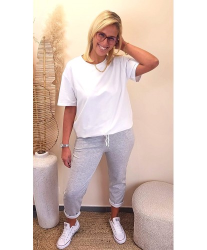 Pantalon Light Gray Fluide...