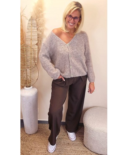 Gilet "Taupe Glow" - Clara