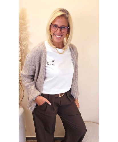 Gilet "Taupe Glow" - Clara