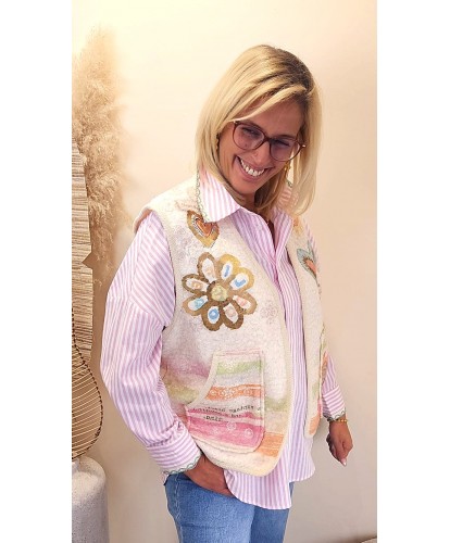 Gilet Bohème “Cœur Mystique” - Yasmine