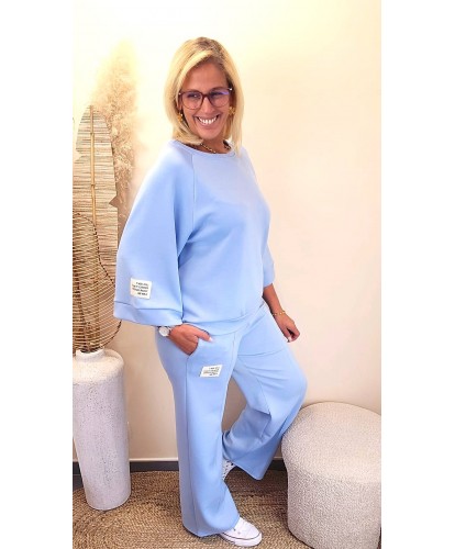 Ensemble Bleu Ciel Easy Chic en Viscose - Maya