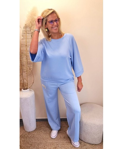 Ensemble Bleu Ciel Easy Chic en Viscose - Maya