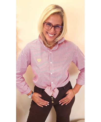 Chemise Rayures & Cœur Doré...