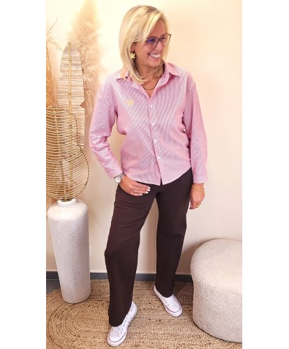 Chemise Rayures & Cœur Doré - Eloise