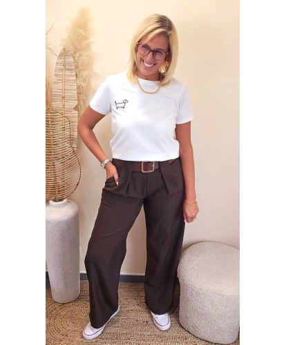 Pantalon Chic Cacao & Ceinture - Selma