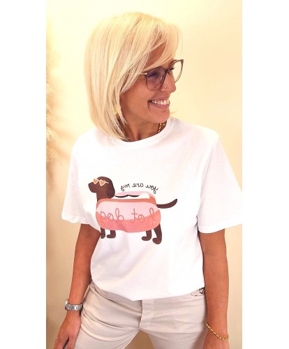 T-shirt Teckel Love Oversise - Esther