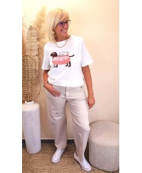 T-shirt Teckel Love Oversise - Esther