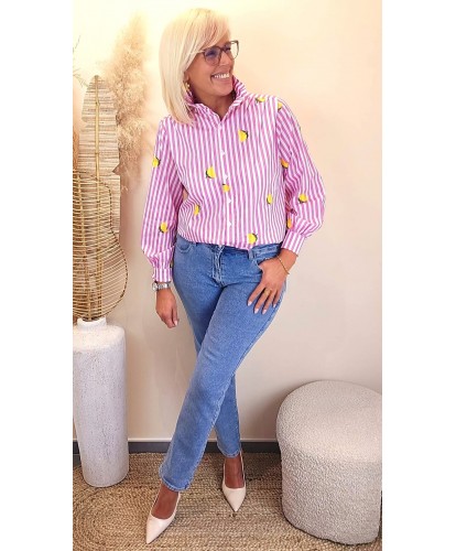 Chemise Lemon Stripes -...