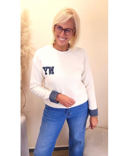 Pull Blanc New York Mood - Marine