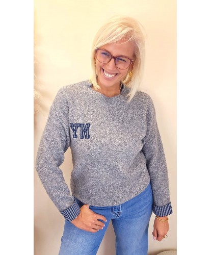 Pull Gris New York Mood -...