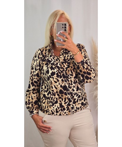 Chemise Léopard Chocolat -...