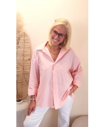 Chemise Oversize Douceur Corail - Maria