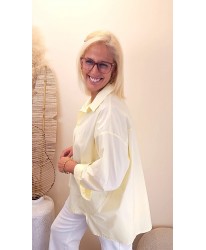 Chemise Oversize Jaune Pastel - Maria