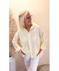 Chemise Oversize Jaune Pastel - Maria
