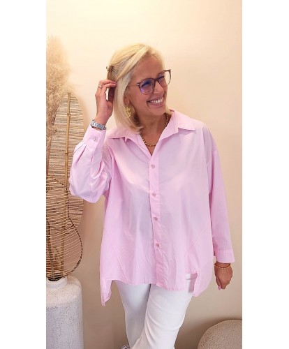 Chemise Oversize Rose Pastel - Maria