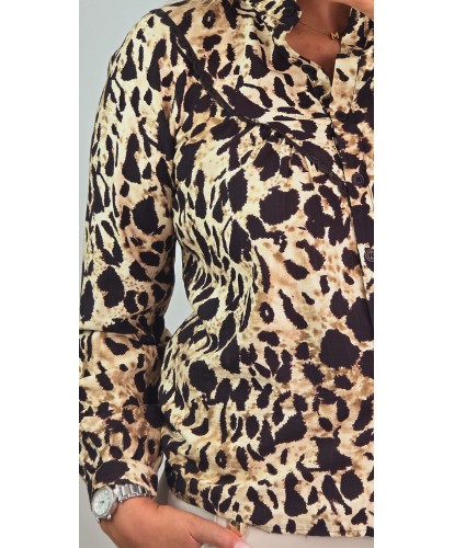 Chemise Léopard Chocolat - Christine