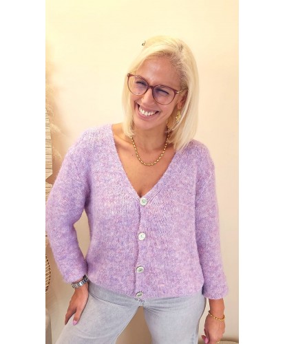 Gilet "Lilas Mood" - Morgane