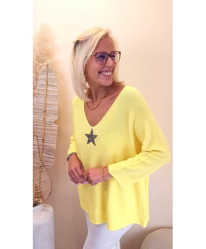 Pull Oversize "Star Jaune"...