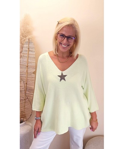 Pull Oversize "Star Vert...