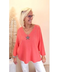 Pull Oversize "Star Corail" - Leane