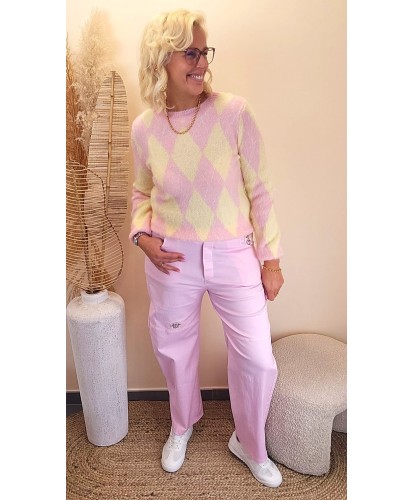 Pantalon Barrel "Pink Cloud" - Albane