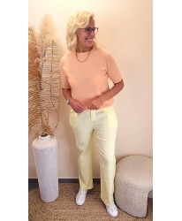 Pantalon "Confort Jaune Pastel" - Elsa