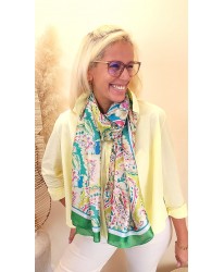Foulard Soie Imprimé Cachemire
