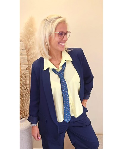 Blazer Oversize “Élégance Marine” - Ava