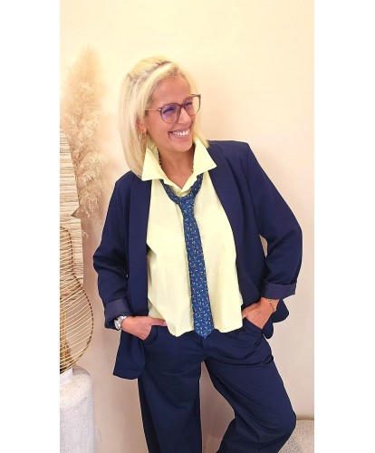 Blazer Oversize “Élégance Marine” - Ava