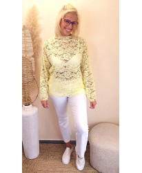 Top Dentelle Jaune Pastel - Mila
