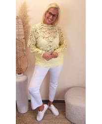 Top Dentelle Jaune Pastel - Mila
