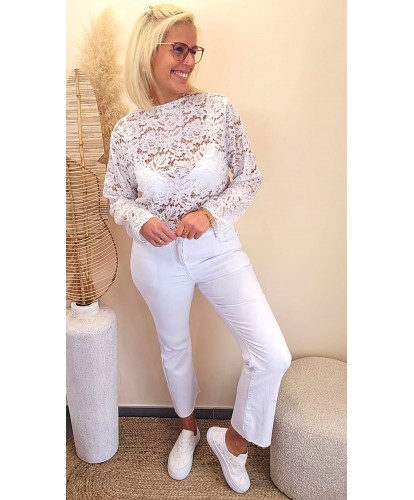 Top Dentelle Blanc - Mila