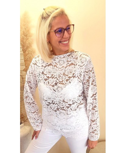 Top Dentelle Blanc - Mila