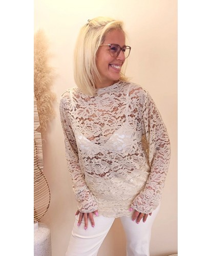 Top Dentelle Beige - Mila