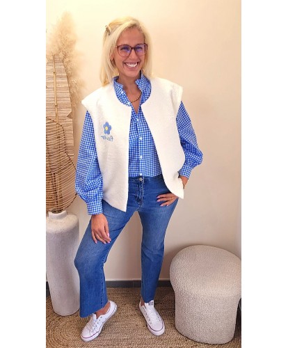 Gilet “Bloom Blue Douceur” - Alicia