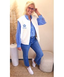 Gilet “Bloom Blue Douceur” - Alicia